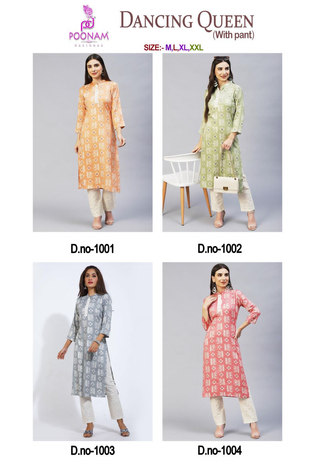 Dancing Queen By Poonam Kurti With Bottom Catalog
